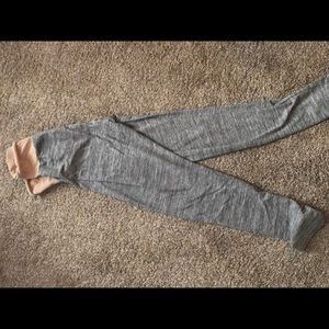 Gray maternity leggings